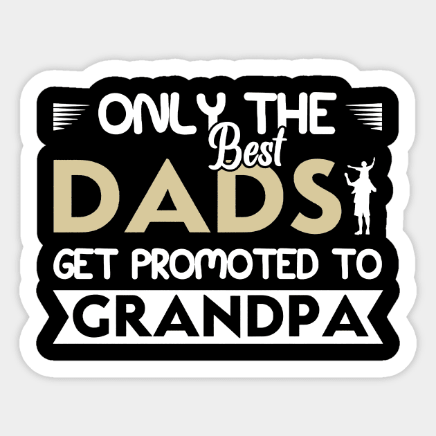 Only The Best Dads Get Promoted To Grandpa For Men Grandpa Sticker by Satansplain, Dr. Schitz